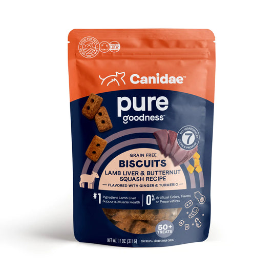 CANIDAE Pure Lamb Liver & Squash Grain-Free Dog Biscuits