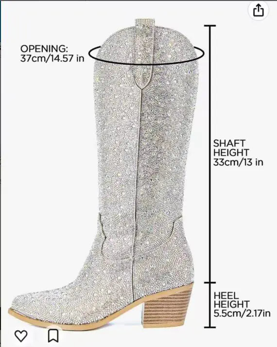 Rhinestone Glam Cowboy Boots