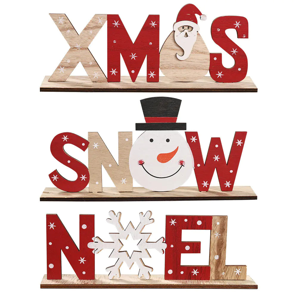 Festive Wooden Letter Decor