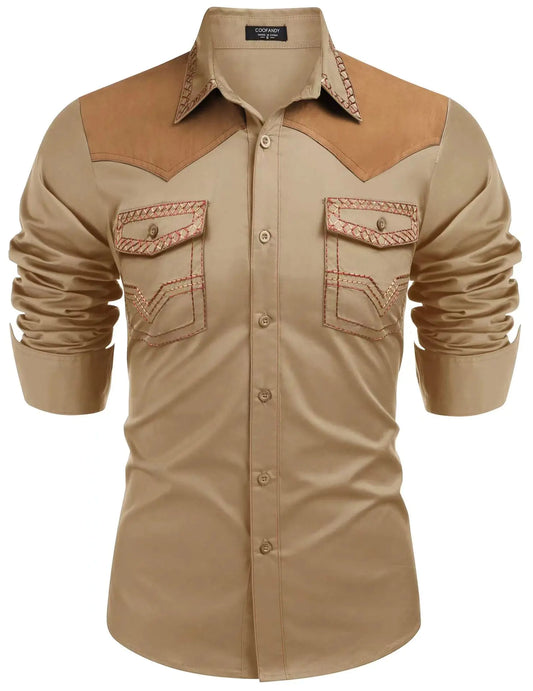 Modern Western Men's Denim Shirt