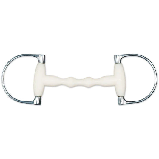 Happy Mouth King Dee Shaped Mullen Mouth Horse Bits 5 Silver