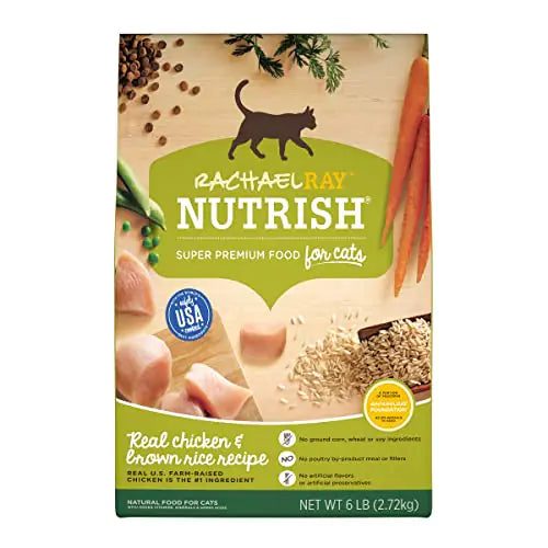 Rachael Ray Nutrish Premium Natural Dry Cat Food Chicken & Brown Rice Recipe 6 Pounds