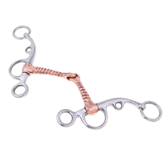 Red Copper Threaded Stainless Steel Horse Mouth Bit