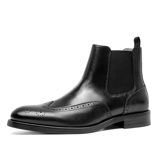 Men's Rugged Leather-Tipped Western Boots