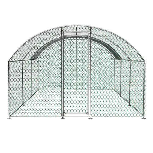 Spacious Metal Chicken Coop with UV Protection Cover