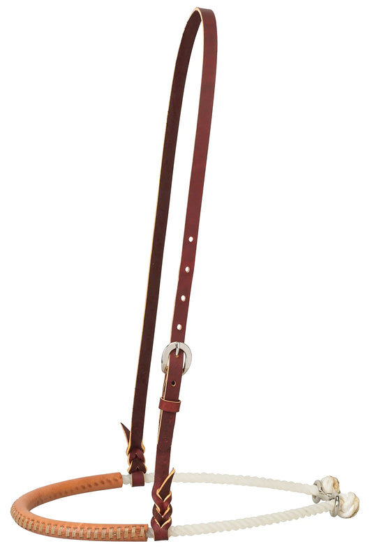 Weaver Leather Leather Covered Single Rope Noseband Horse Russet