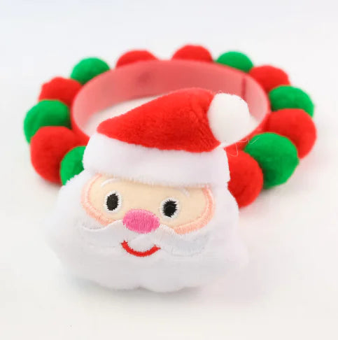 Holiday Pup Bowtie with Festive Pom