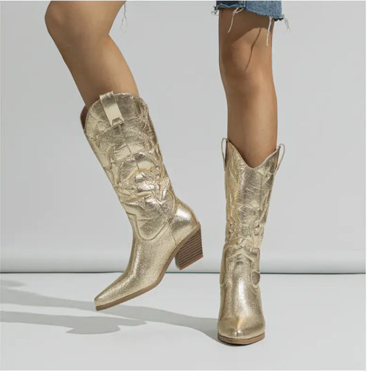 2023 Embroidered Western Ankle Boots