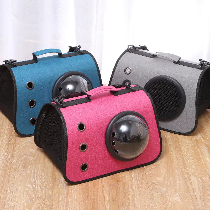 Foldable Cat Backpack with Breathable Mesh Design