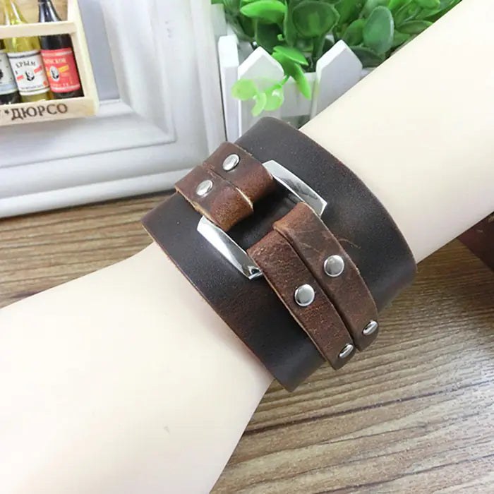 Chic Leather Layered Retro Bracelet