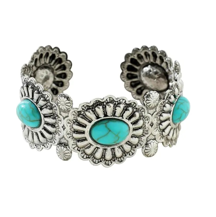 Boho Turquoise Cuff - Western Bangle