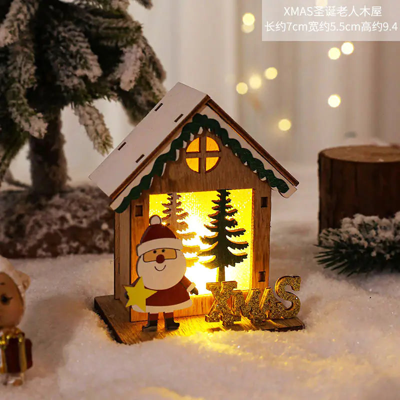 Scandinavian Glow Wooden Christmas Village