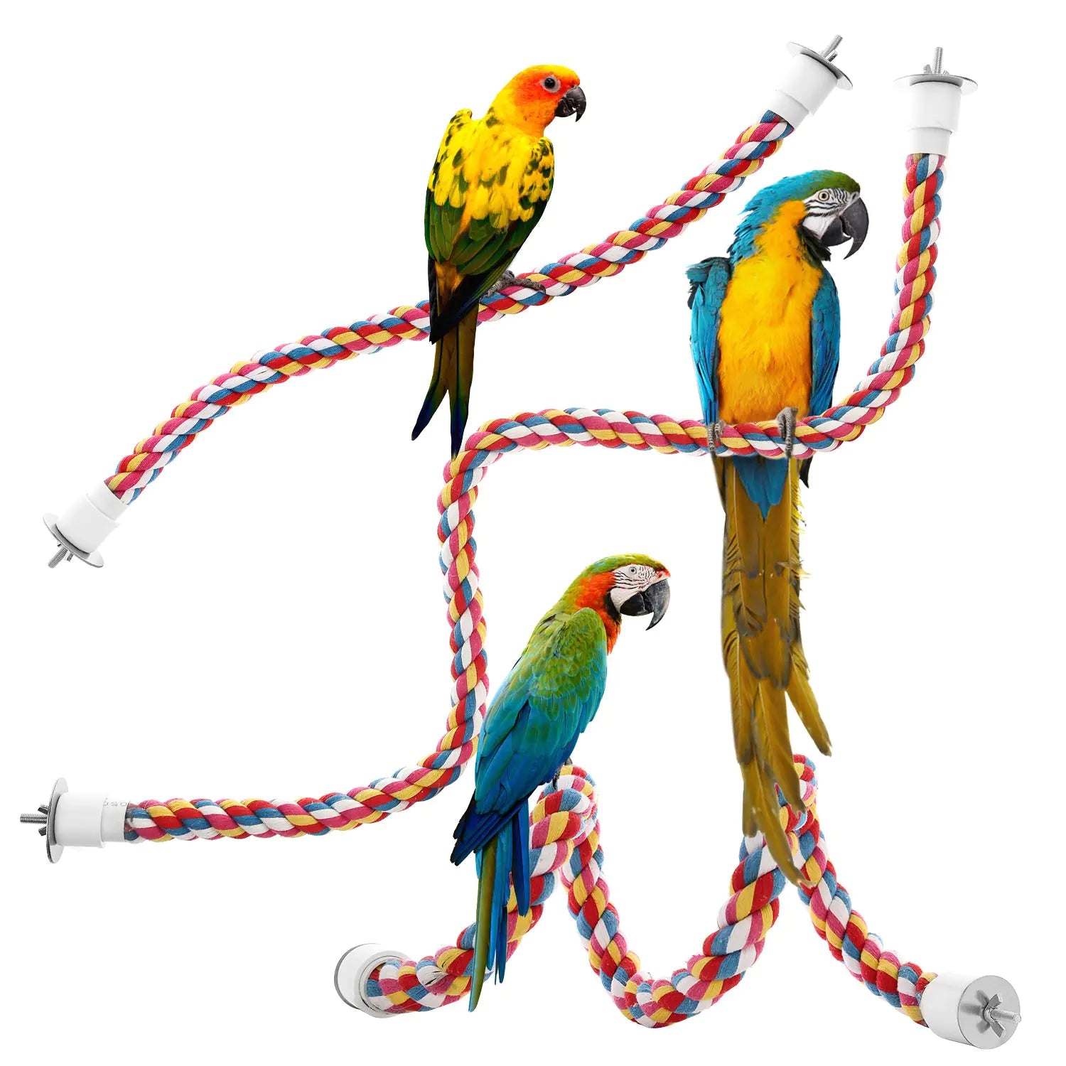 Jusney 33-inch Cotton Rope Parrot Perch