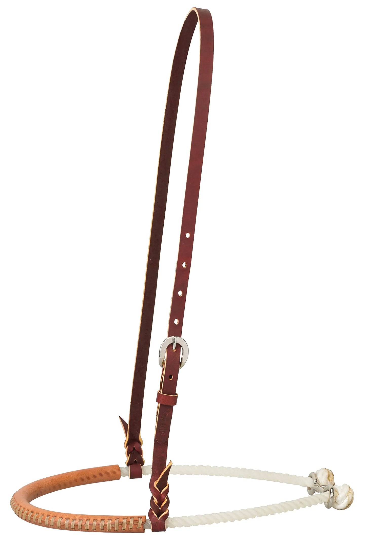 Weaver Leather Leather Covered Single Rope Noseband Horse Russet