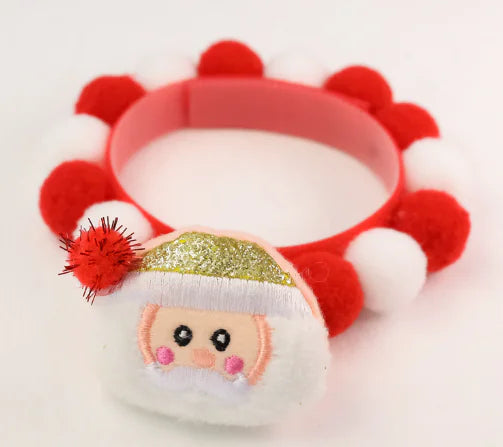 Holiday Pup Bowtie with Festive Pom