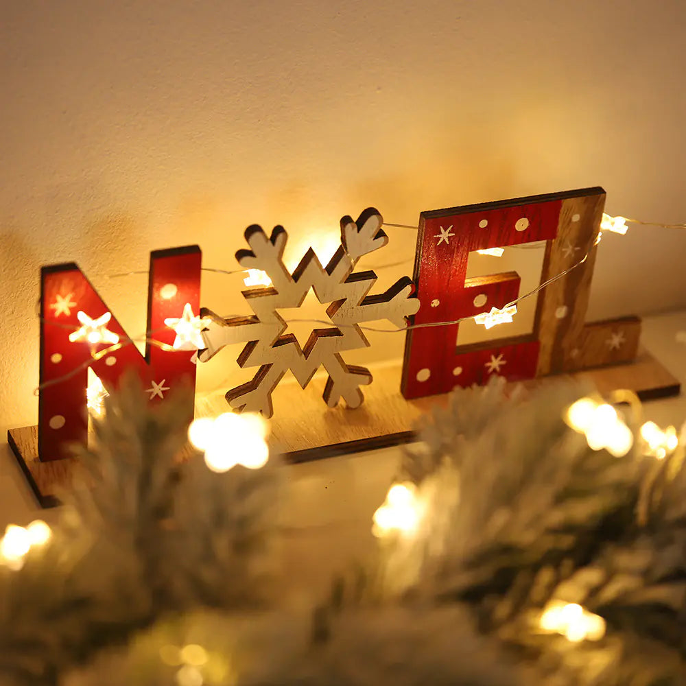Festive Wooden Letter Decor