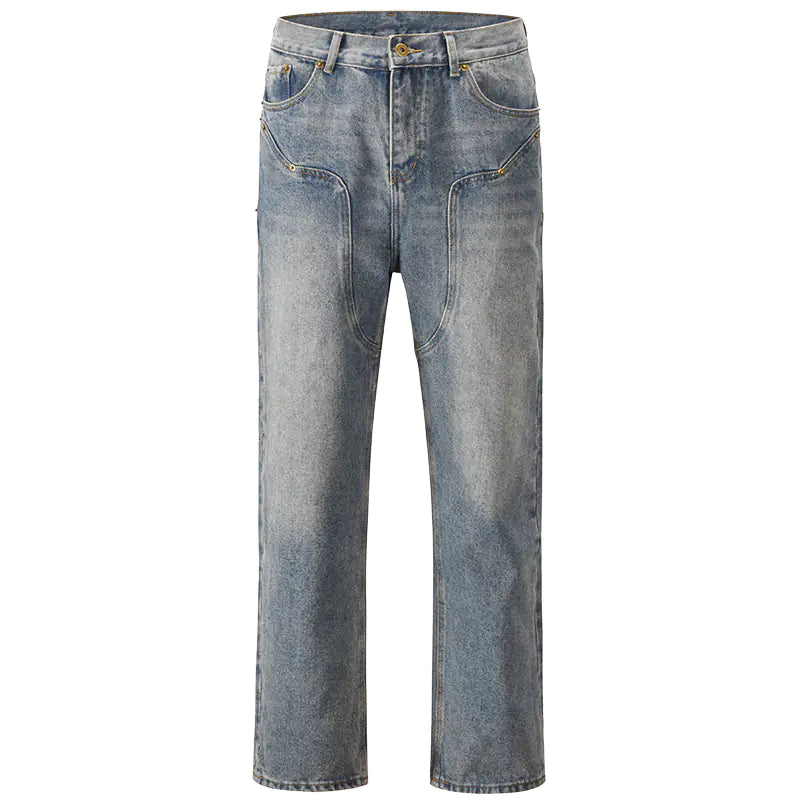 Retro Flex Western Jeans for Men