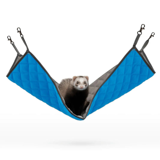 Paw Cozy Fleece Hammock for Small Pets | Swivel Clip Cage Companion