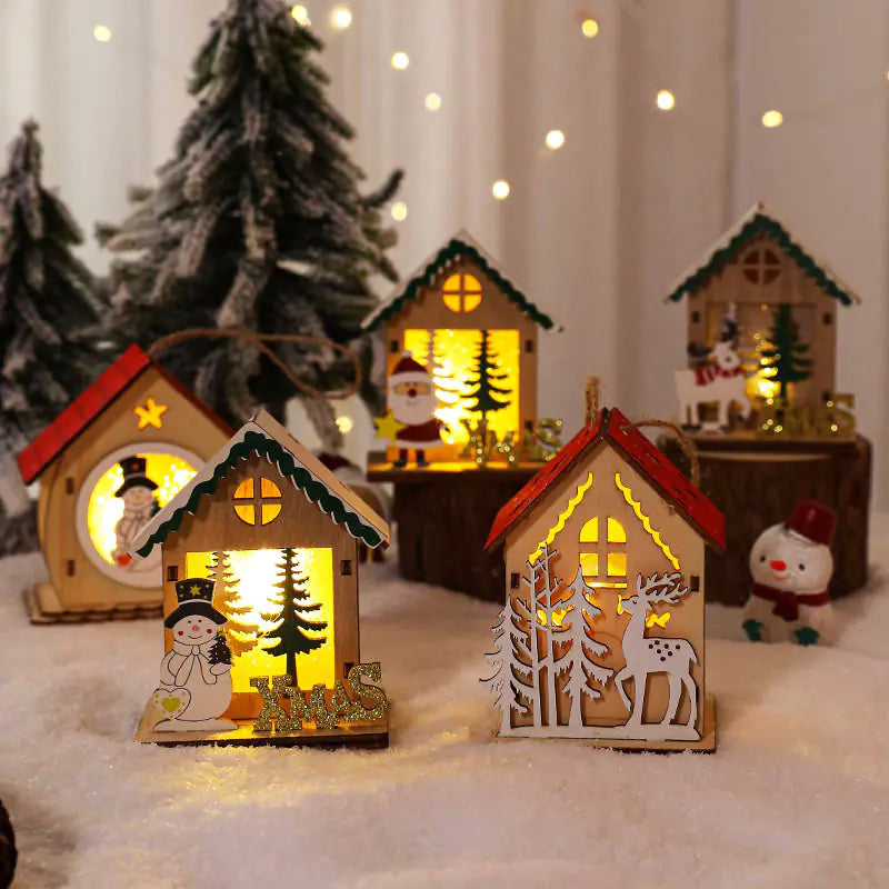 Scandinavian Glow Wooden Christmas Village