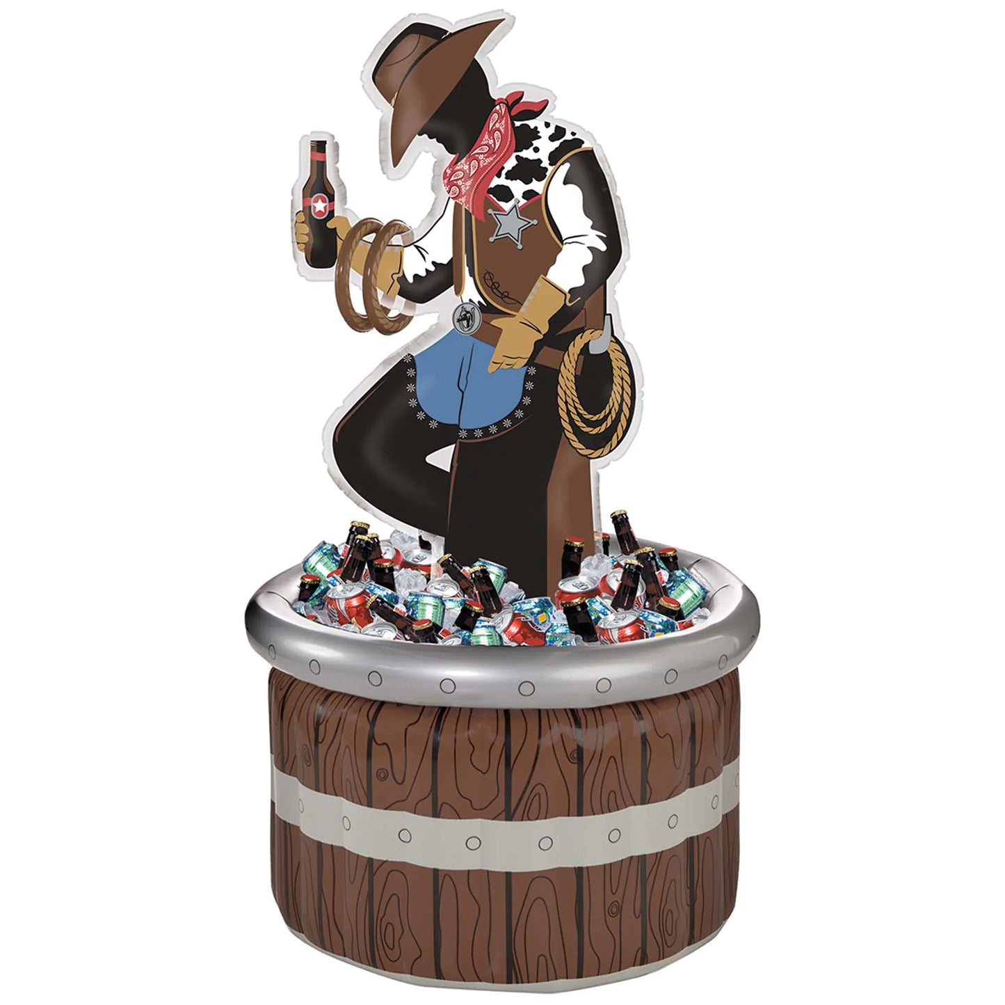 Western Barrel Inflatable Party Cooler