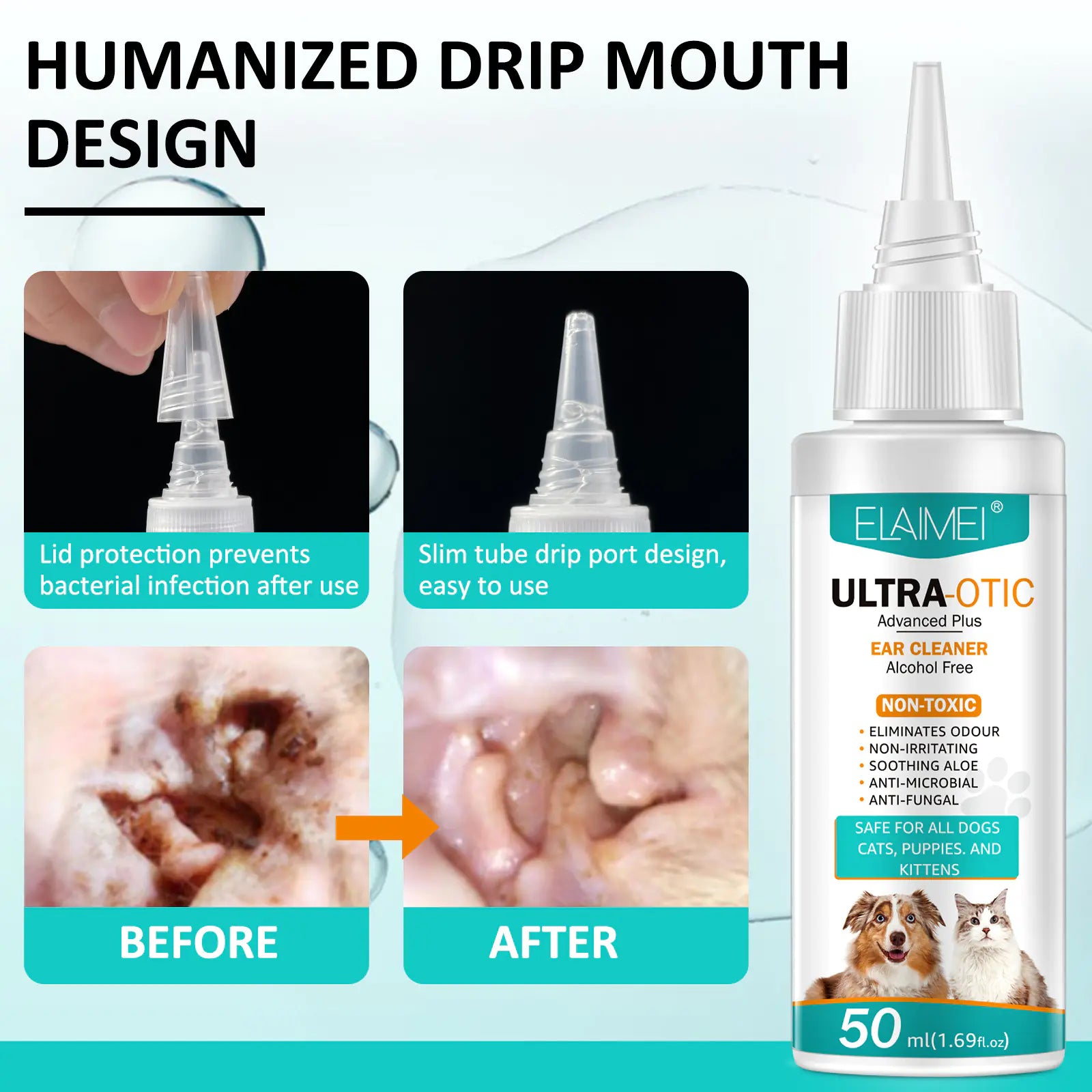 ELAIMEI Pet ear cleaning liquid 50ml
