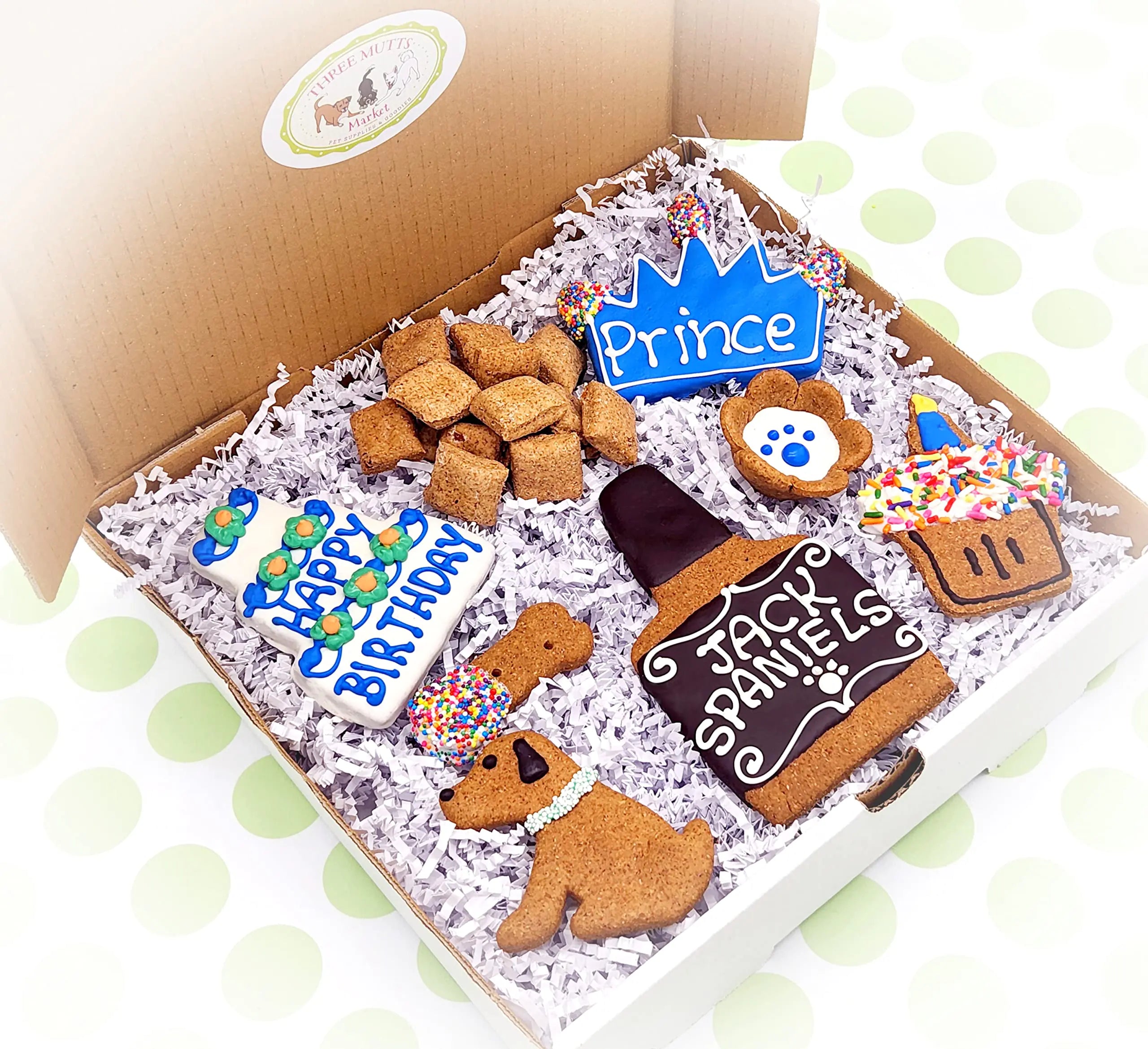Birthday Boy Dog Delight Box | Artisanal Dog Treats | No Preservatives